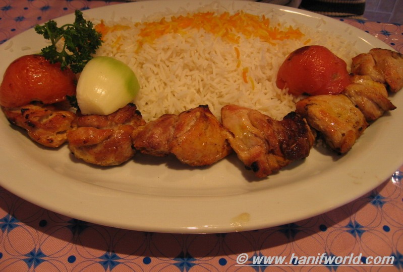 جوجه كباب(دجاج المشوي) عن المطبخ الايراني Polo_Joojeh_Kebab