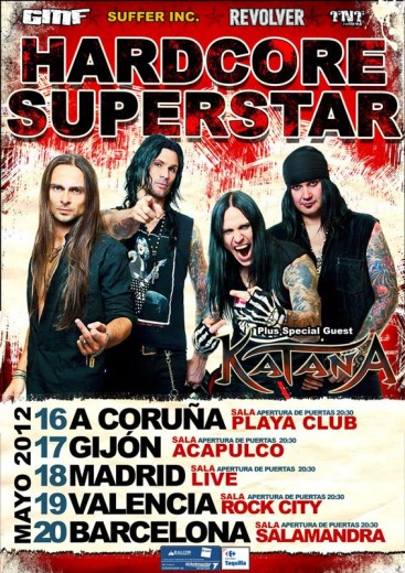 Hardcore Superstar: Spanish Tour Spain-367x520