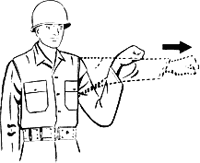 TRADOC: Basic Visual Signals Vs-maneuver-left