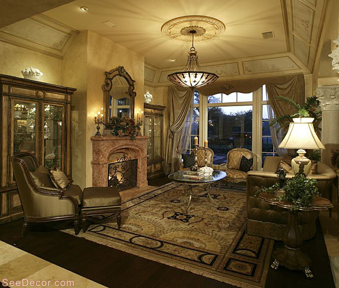 جمال وأناقة الكلاسيك فى (( Living Rooms )) فى الفلل والقصور 26682