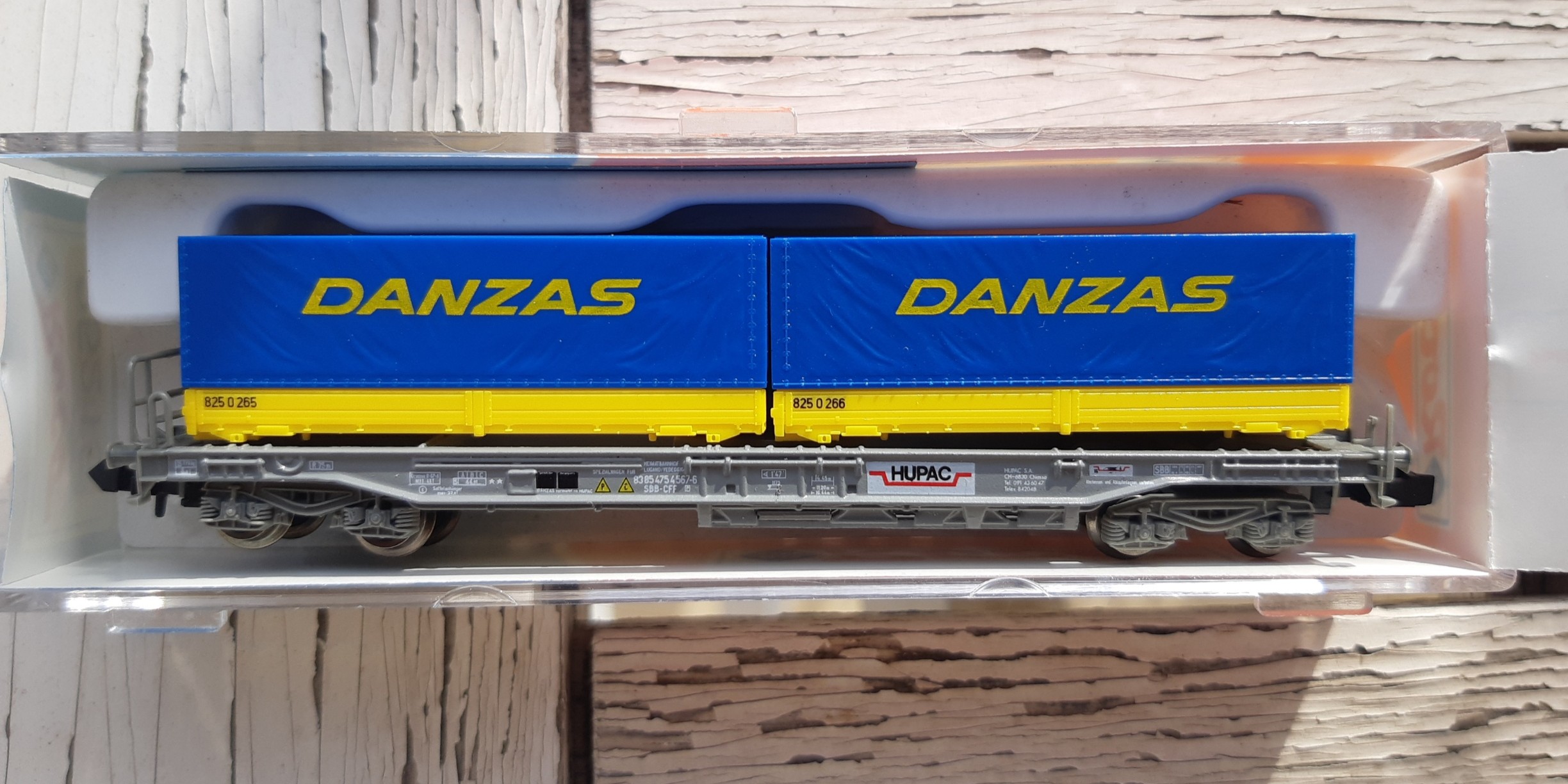 N Roco 25212 SBB HUPAC Taschenwagen Danzas