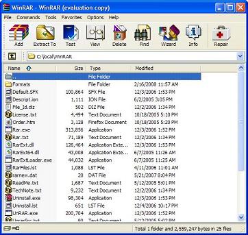 WinRar 3.7 Full WinRAR_Main_Window