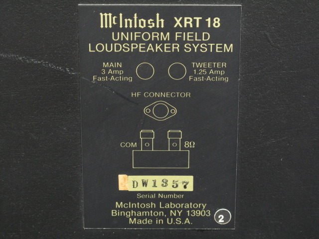 Mcintosh xrt18? V