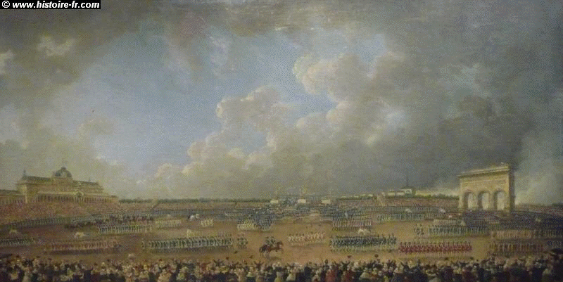 La fête de la Fédération Fete_de_la_federation_champ_de_mars_14_juillet_1790