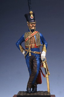 Capitaine de hussards 1810 - 1814 (90mm Métal Modèles) Mpmm9002