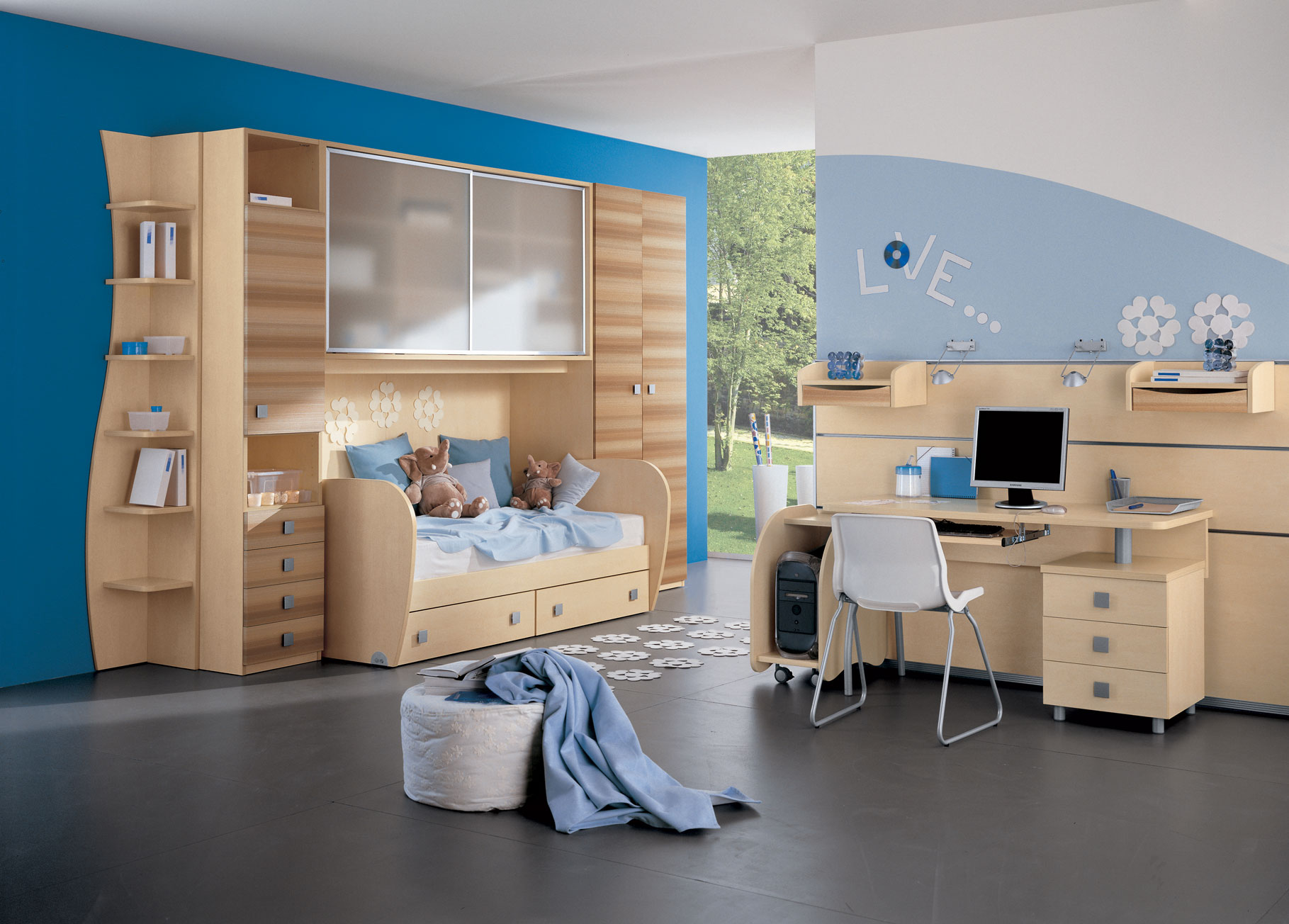 صور سراير أطفال غريبه وأفكارها رائعه  Modern-kids-room-2