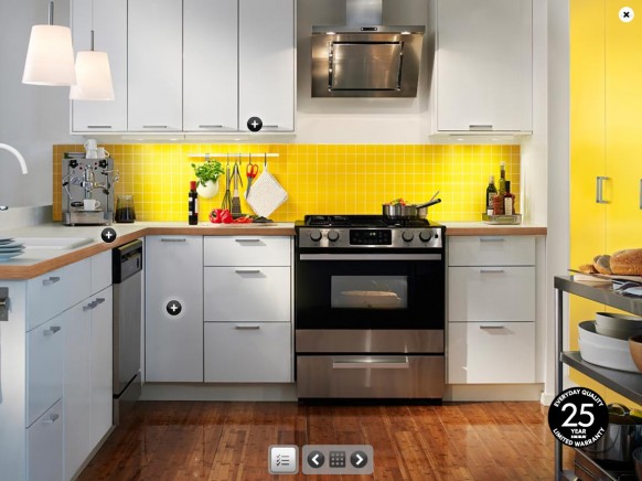 اكبر مجموعة ديكورات اهدااااء Ikea-yellow-kitchen-582x436