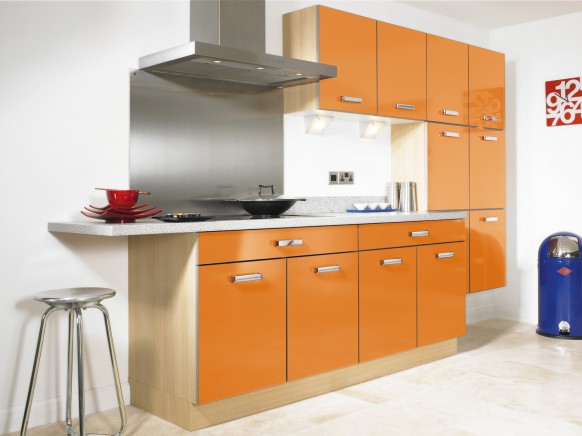  ديكورات من الخشب , ديكورات منوعة جديدة , احلى الديكورات للمنازل 2012 Moderna-gloss-orange-kitchen-582x436