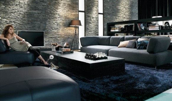  ديكورات من الخشب , ديكورات منوعة جديدة , احلى الديكورات للمنازل 2012 Textured-walls-living-room-582x343