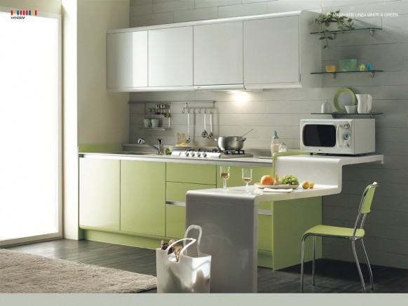 تعالو شوفو الجمال ده Green-kitchen-582x436