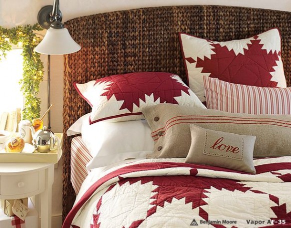 ▓◄غرف نوم مزينة بطريقة إحترافية►▓ Delightful-bedroom-for-christmas-582x455