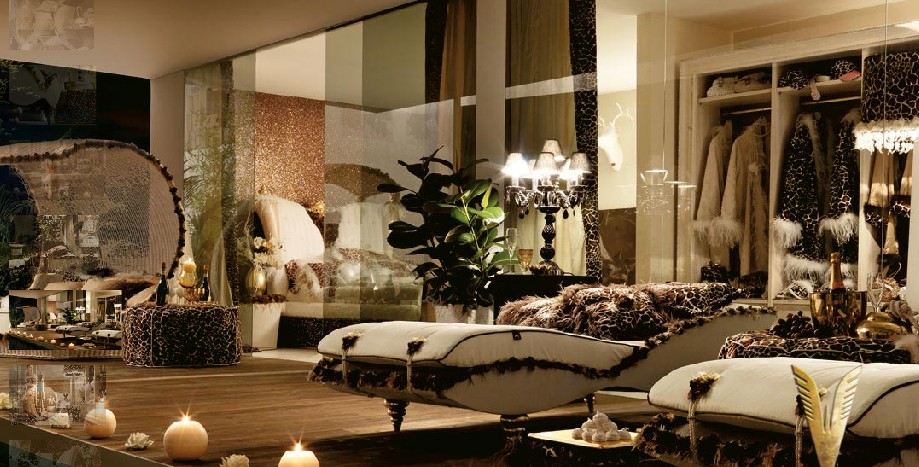 غرف نوم روعه Luxurious-interiors-black-room