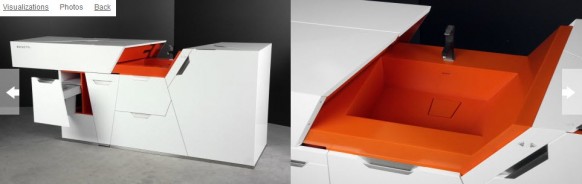 Futuristic mobilier minimaliste ...!!!!! Orange-washbasin-582x184