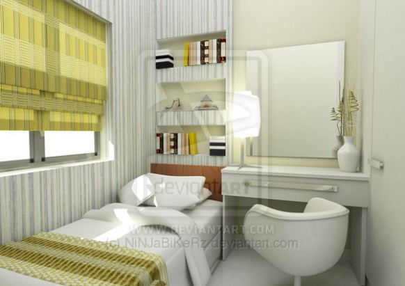  ديكورات من الخشب , ديكورات منوعة جديدة , احلى الديكورات للمنازل 2012 Bedroom-Green-by-NiNJaBiKeRz-582x411