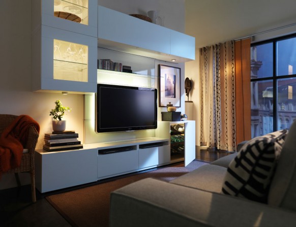 كتالوج ايكيا 2011 للاثاث والمفروشات  IKEA 2011  تصفحي الكتالوج الجديد : Ikea-2011-living-room-582x445