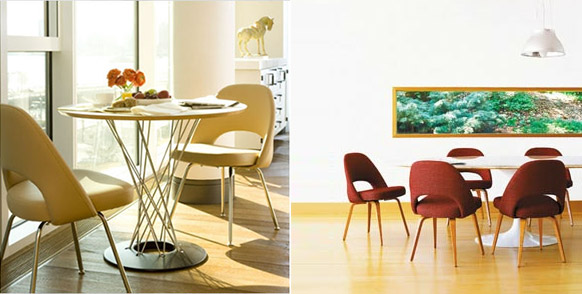 كراسي غريبه  Saarinen-dining-chair-usage