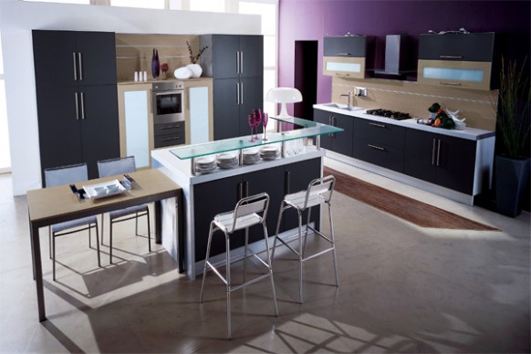 Purple Kitchens Purple-colored-kitchen-582x388