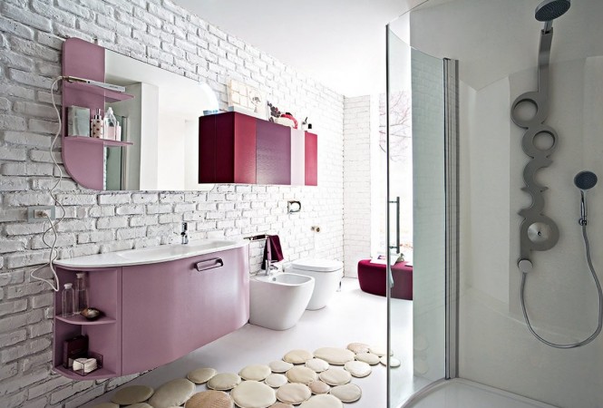 Fendi _ اثاث فيندي .. ملف خيالي .. Bathroom-accent-wall-665x450