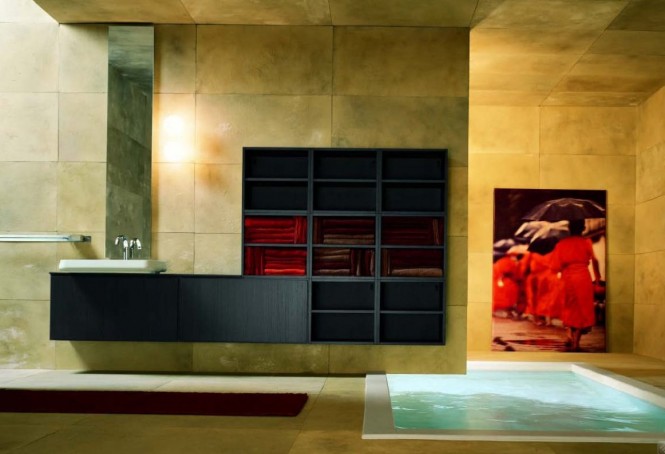 ديكورات حمامات فخمــه ورآقيــة  Yellow-red-bathroom-665x454