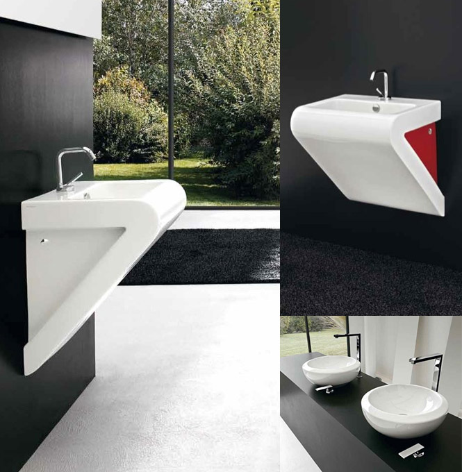 Unique Bathrooms by ArtCeram La-Fontana-Triangle-basin
