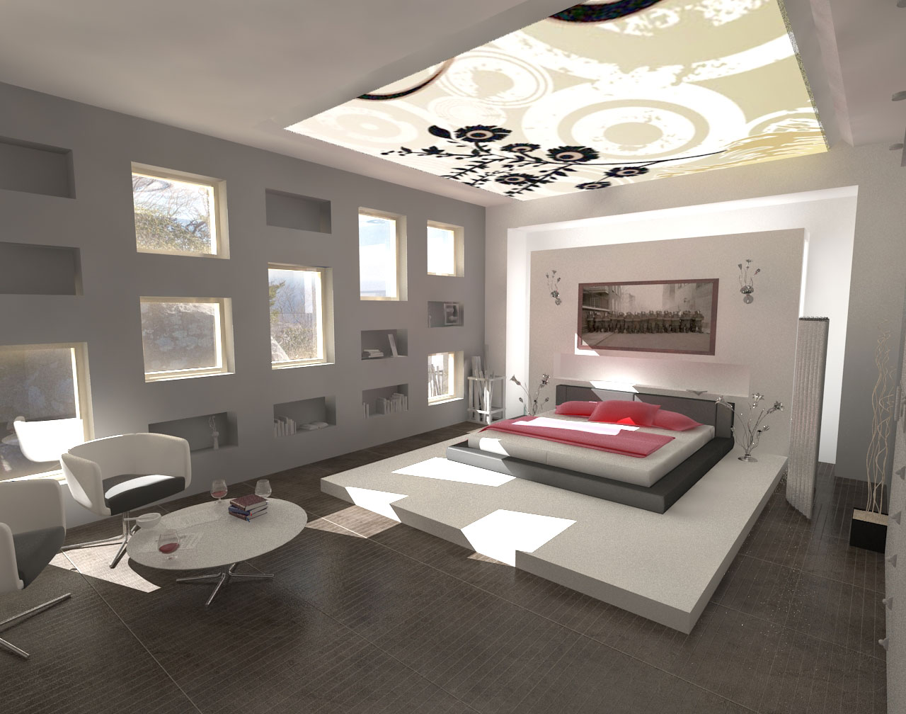 كوني منفتحة بغرف نوم عصرية BedroomDesign4