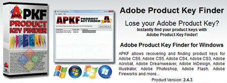 APKF Adobe Product Key Finder 2.4.8.0 + Portable برنامج استعادة مفاتيج التسجل لمنتجات أدوبيCS3، CS4، CS5 و CS6 في حال فقدانها  1612231303280088