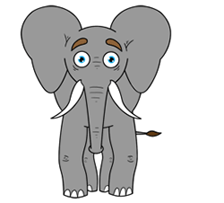 تعلم رسم الفيل Cartoon_elephant
