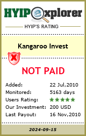 Kangarooinvest.com, 3.70% daily for 30 days, 2.10% daily for 60 days, 1.60% daily for 100 days Statusd3072