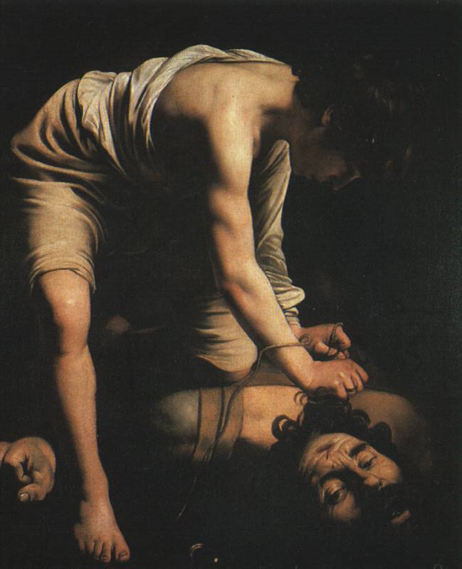 لوحات من عصر الباروك للفنان كارافاجيو ( مايكل أنجلو )  David-goliath