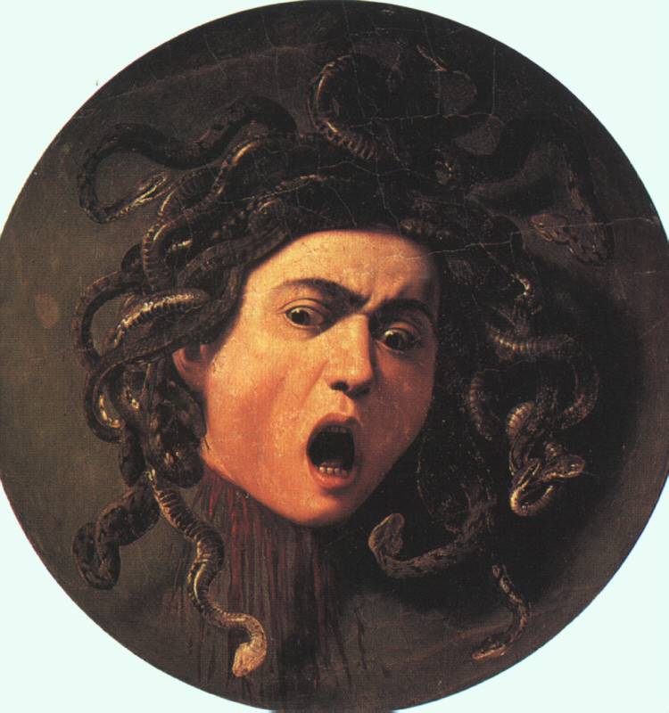 لوحات من عصر الباروك للفنان كارافاجيو ( مايكل أنجلو )  Medusa