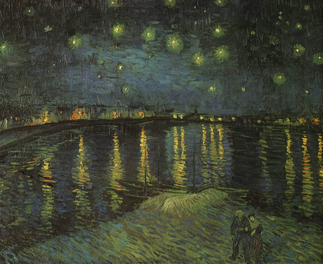   من أعمال الفنان الخالد فنسنت فان كوخ .. Vincent van Gogh Paintings  Gogh.starry-night-rhone