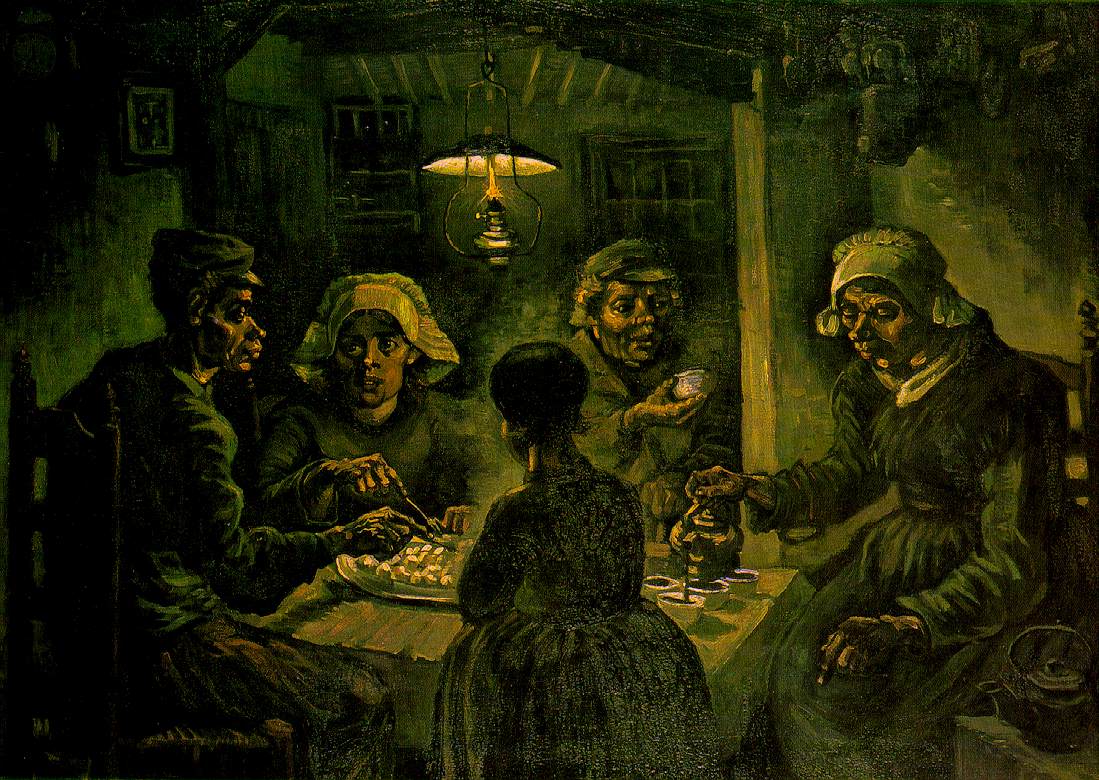   من أعمال الفنان الخالد فنسنت فان كوخ .. Vincent van Gogh Paintings  Potato-eaters
