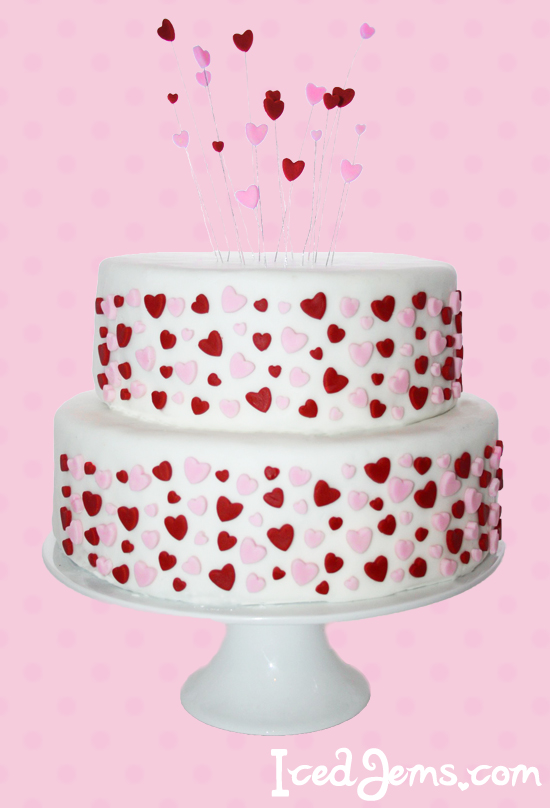 Bolo Mini corações ValentinesMiniHeartCake