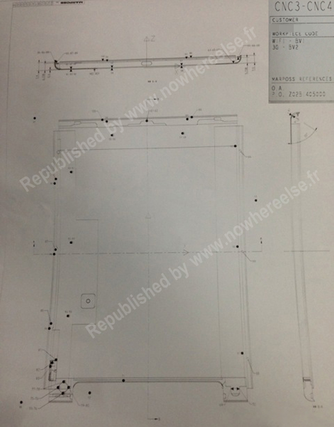  Leaked Schematics for the iPad 5 Reveal Its New Dimensions? [Photos] 128669