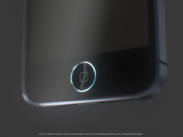 Designer Creates Mock Up of iPhone 5S Home Button Based On Leaked Packaging [Photos] 138445