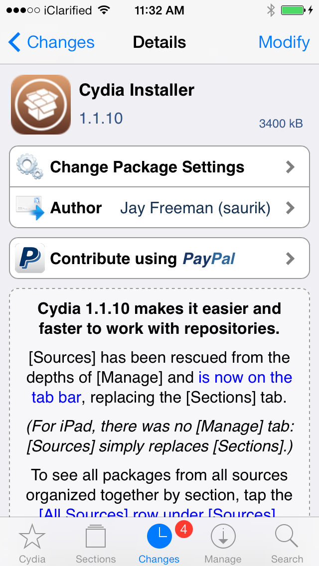 Saurik Announces Release of Cydia 1.1.10 With Lots of Improvements, New Features 184544