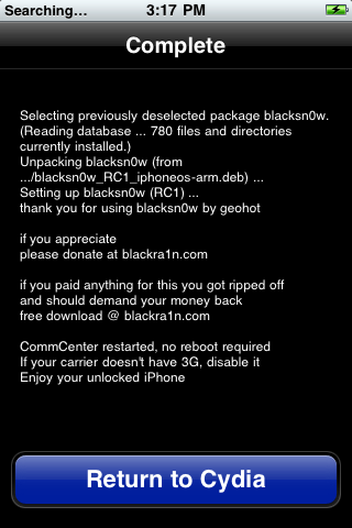 How to Unlock the iPhone 3G, 3GS Using BlackSn0w 21659