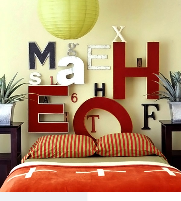  *** ♥ ♥ ♥ ديكور سرير نوم لتجديد رأس سرير غرفة نومك سلسلة *2* ♥♥& 15-vintage-letters-headboar