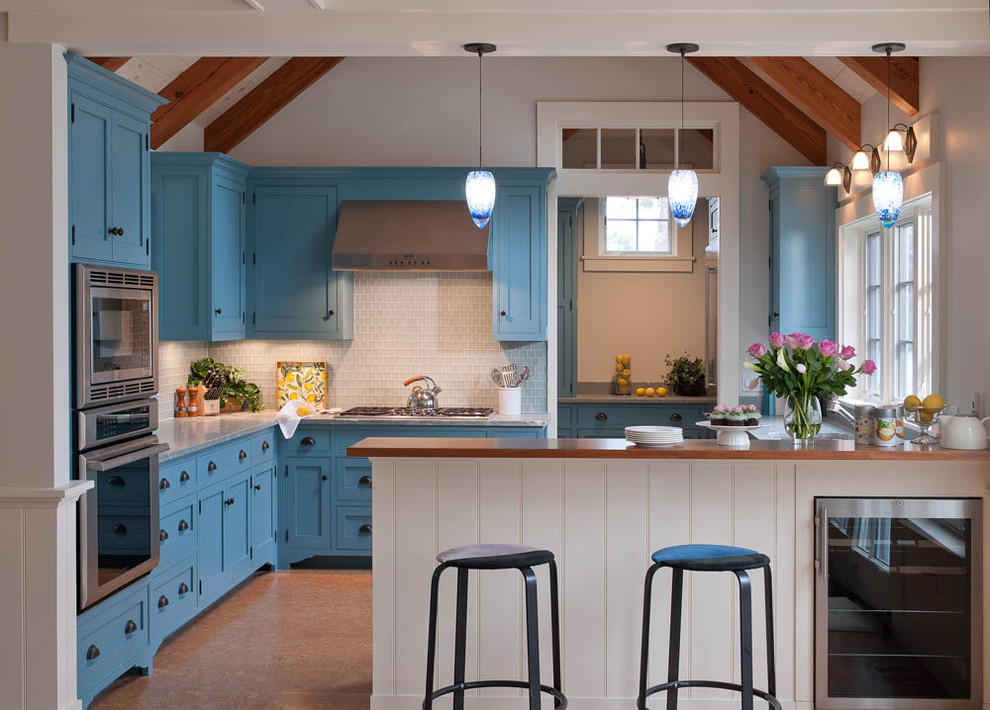  ديكور مطابخديكورات مطابخ 2014 افكار جديدة وتوجهات مختلفة Blue-kitchen