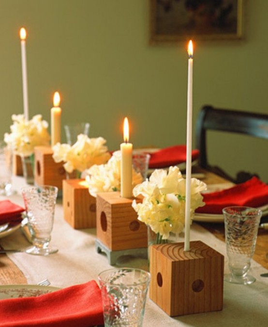 ~✿ ديكور مزهريات ورد!✿~ Exciting-White-Flowers-Decoration-Valentine-Days-With-Candles-In-Boxes