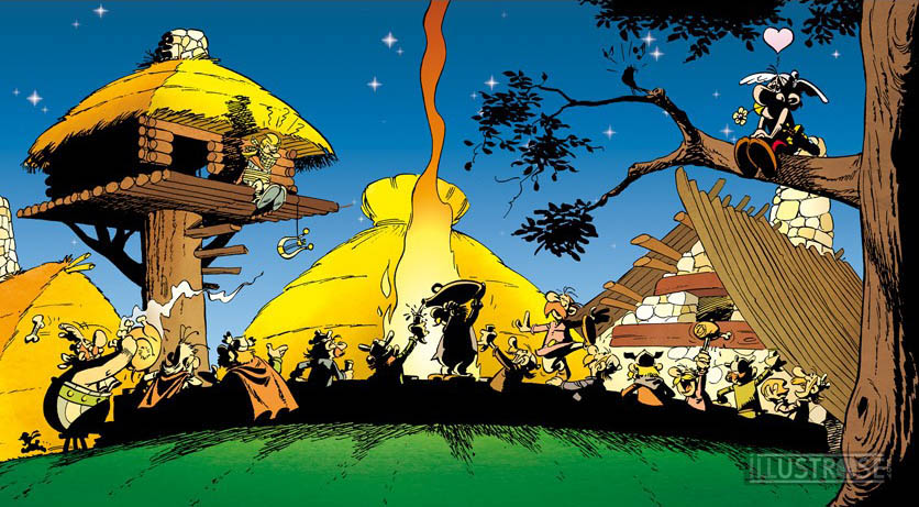 De retour de Saint-Claude après les intronisations du  9 juin 2017 - Page 15 Albert-uderzo-toile-bd-deco-asterix-banquet-legionnaire-60-110