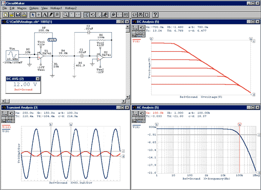 برنامج Circuit maker لتصميم وتحليل الدوائر الكهربائية Labocircuitos01