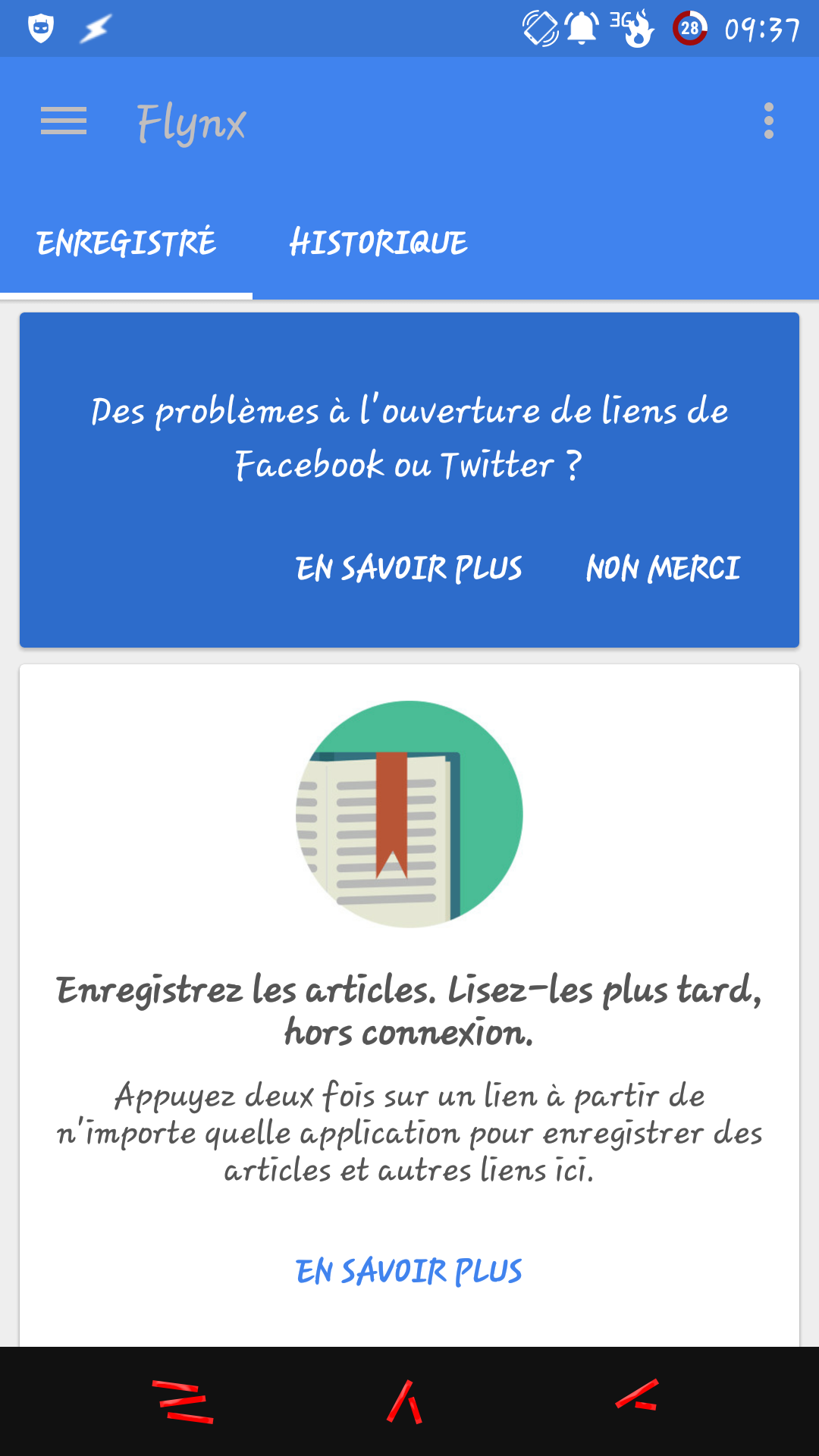 [APPLICATION ANDROID - FLYNX] Lire le web plus intelligemment avec Flynx 143323691271218