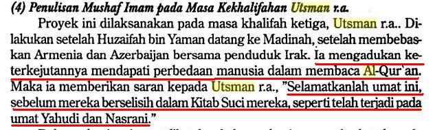 Alasan pembakaran Al quran Oleh Khalifah Utsman R.A 198