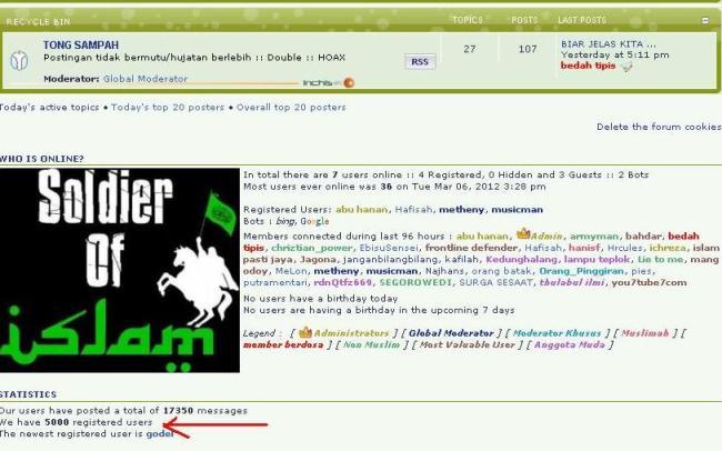 Hari bersejarah:Forum Laskar Islam menembus 5000 registers 68