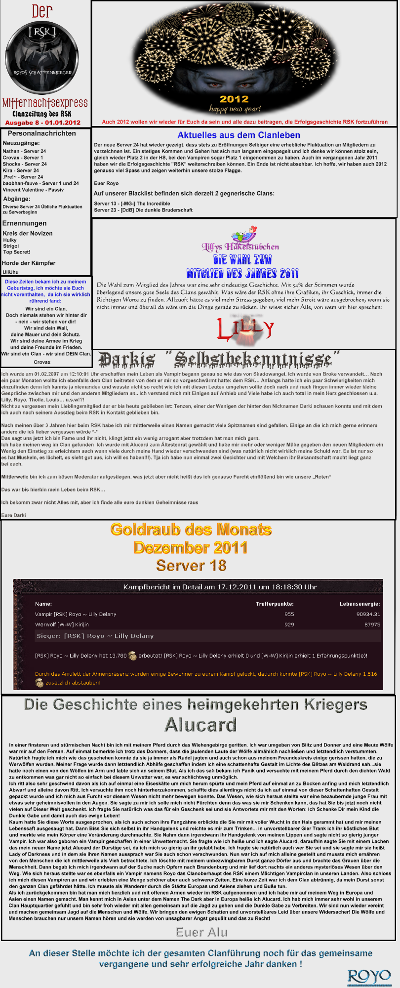 Ausgabe 8 - 01.01.2012 Clanzeitung8