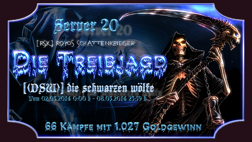 Gegner 12 vom 02.03.2014 00:00 Uhr - 08.03.2014 23:59 Uhr Treibjagds20dswende