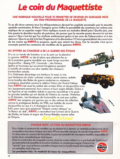 Meccano Star Wars adverts from French PIF Gadget comic magazine Pifgad14