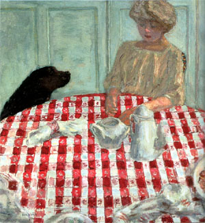 Des arts et des bêtes Bonnard_nappe_carreau