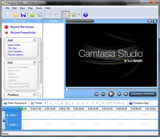 Program de filmat desktopul Camtasiastudio6_01